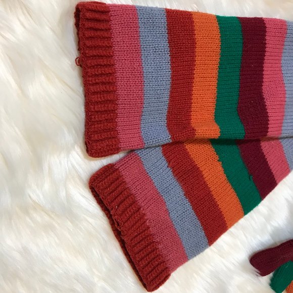 GUC Fun Vintage 70s Rainbow Toe Socks Woman's Knit Hippy Retro Wear Multi-Color - Picture 8 of 14